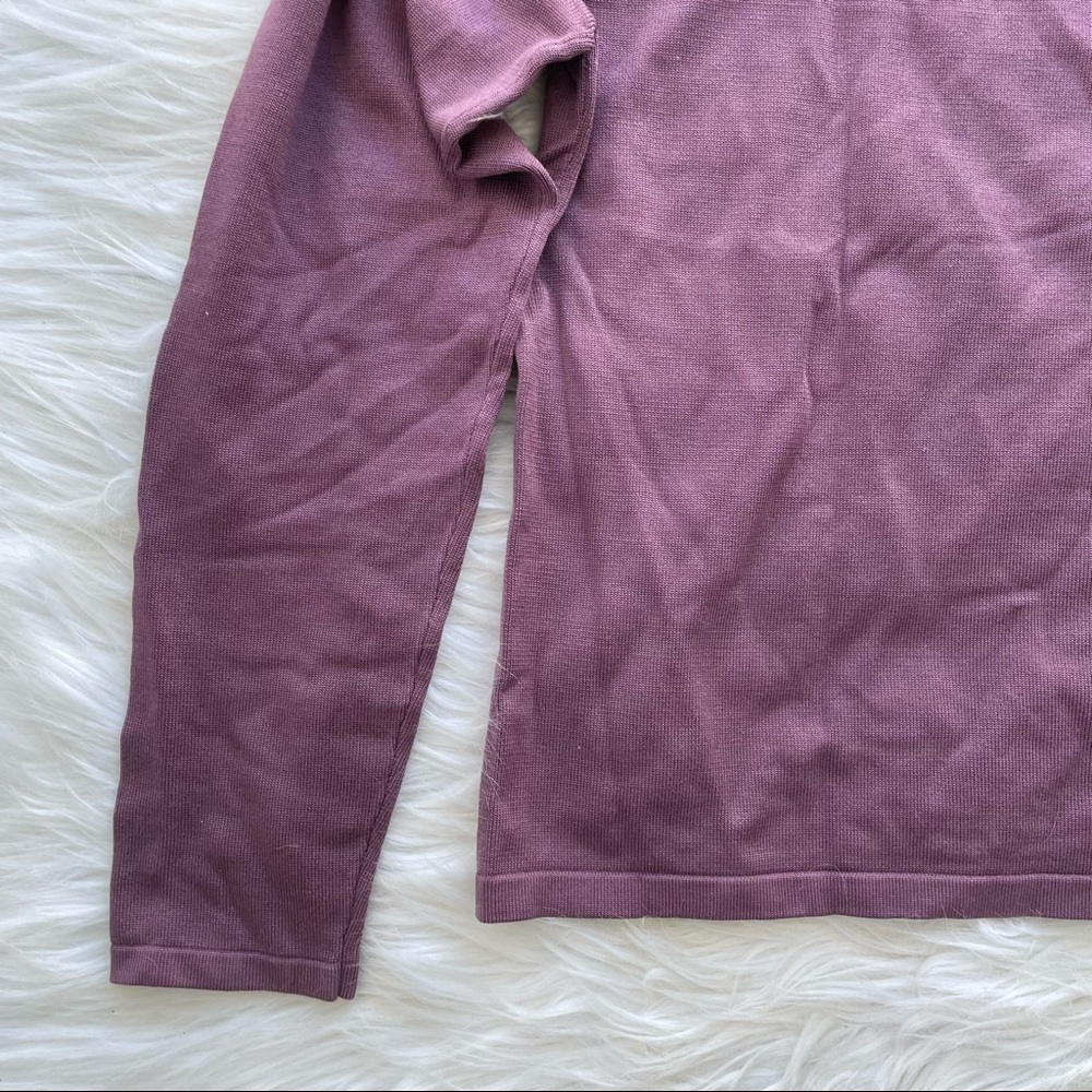 Pendleton Mauve Mock Turtleneck Silk Sweater Top - image 7